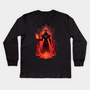 Lord of Darkness - Realm of Fire - Fantasy Kids Long Sleeve T-Shirt